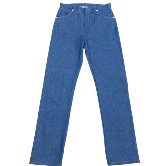 Jeans Vintage Wrangler Denim Blue Jeans Size 32x34 3MWZ Cowboy Fit Made USA New - Picture 3 of 11